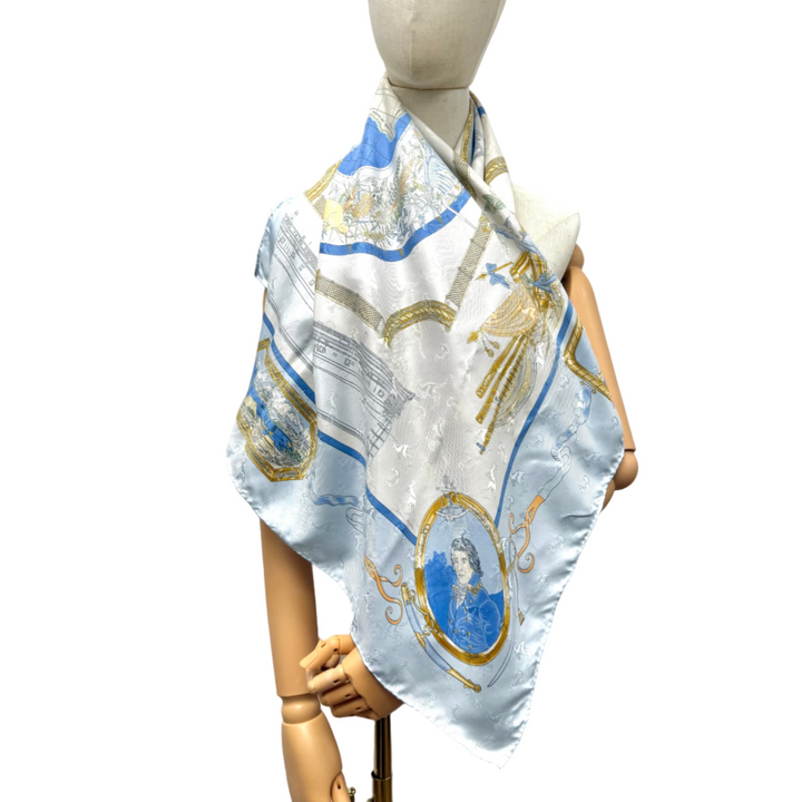 Le Geographe Silk Scarf by Sandra Laroche