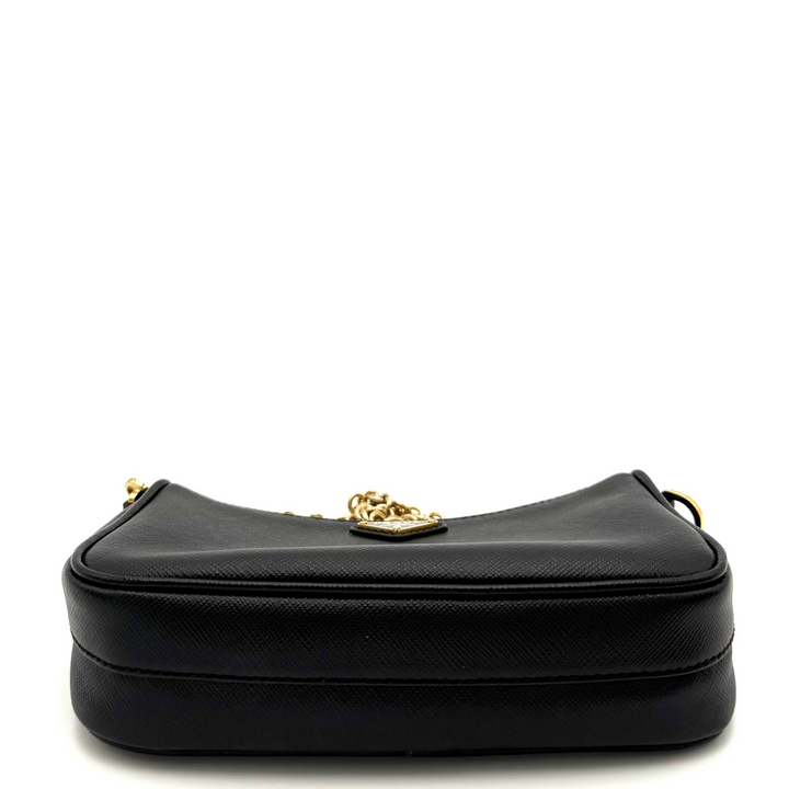 Saffiano Lux Mini Leather Shoulder Bag