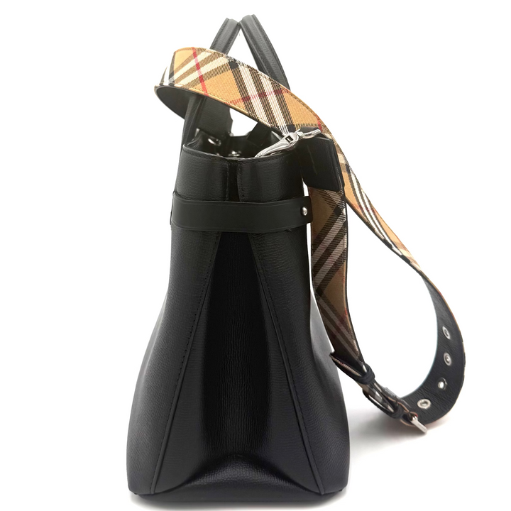 Banner Medium Pebbled Derby Leather Tote Bag