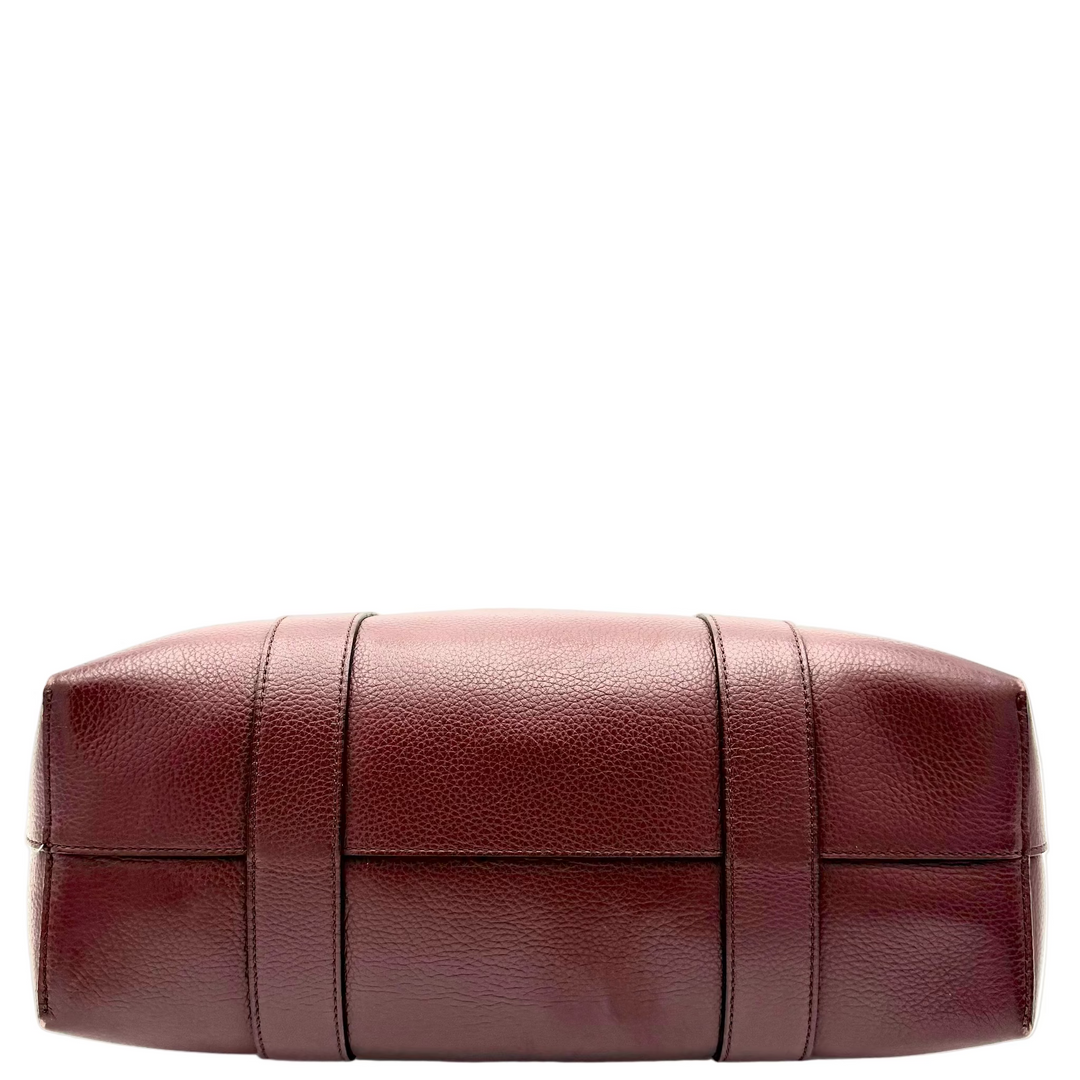 Large Leather Bucket Tote Bag