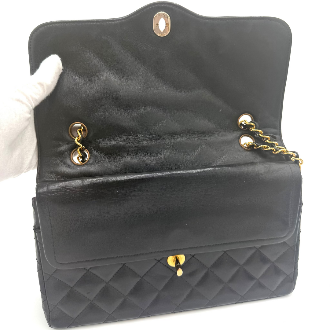 Paris Limited Edition Double Flap Lambskin Chain Bag