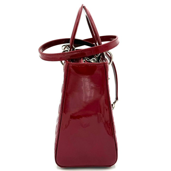 Lady Dior Medium Cannage Patent Leather Bag