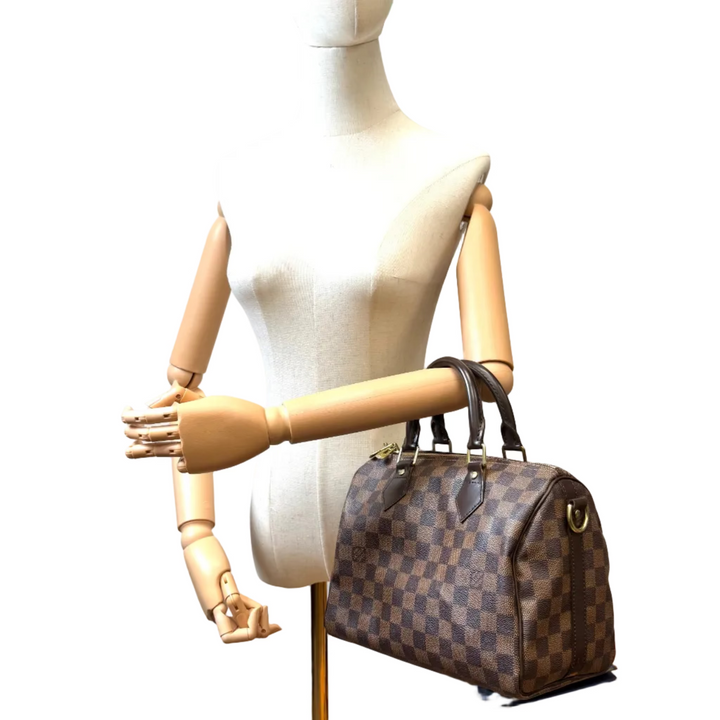 Damier Ebene Speedy 25 Bandouliere Crossbody Bag