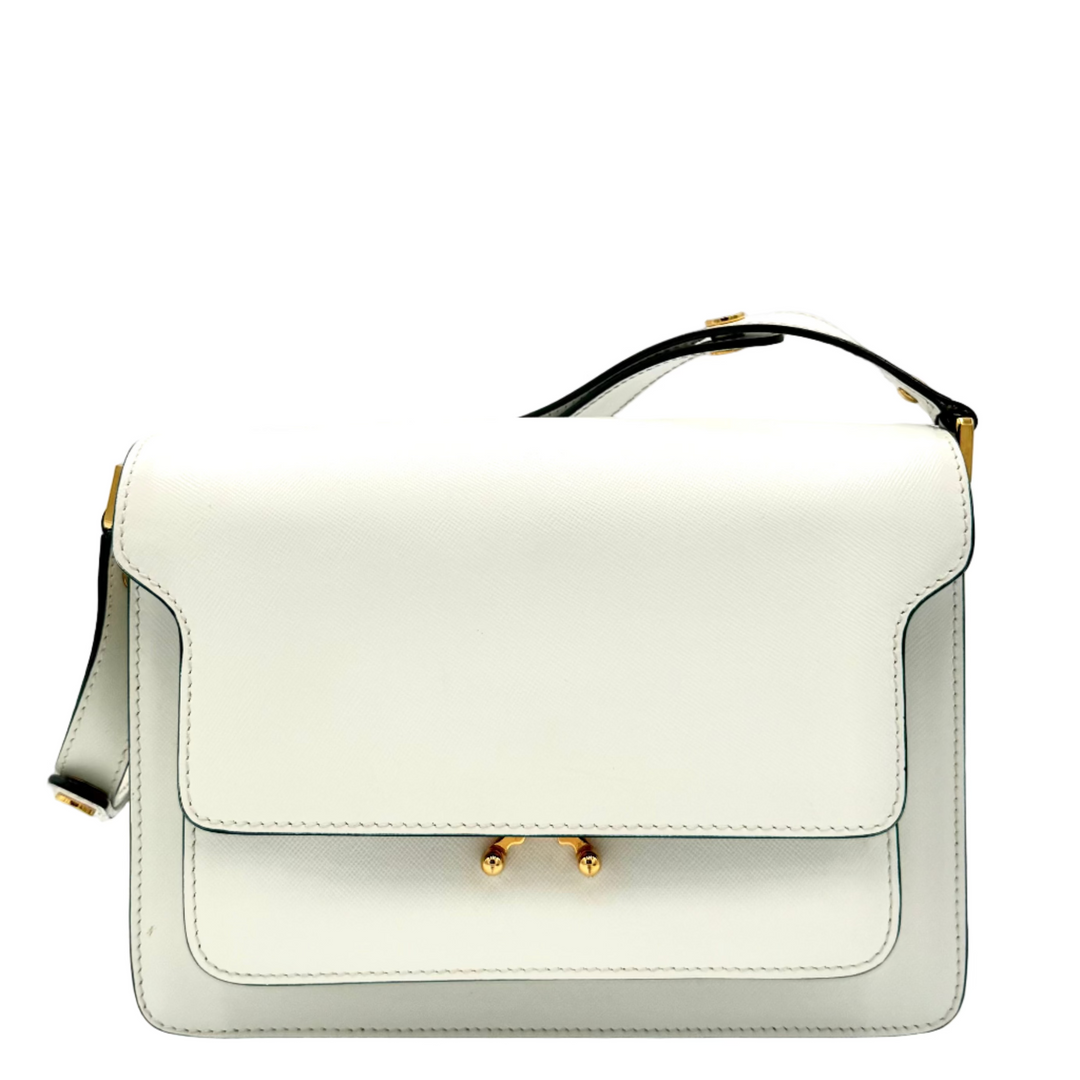 Trunk Medium Saffiano Leather Shoulder Bag