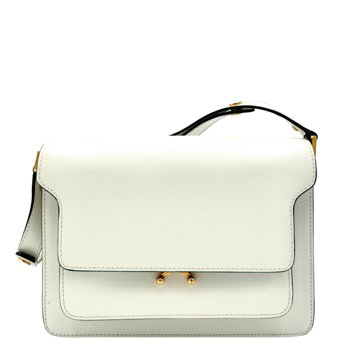 Trunk Medium Saffiano Leather Shoulder Bag