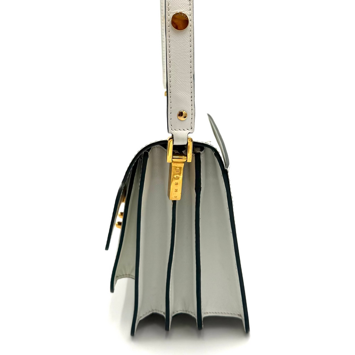 Trunk Medium Saffiano Leather Shoulder Bag