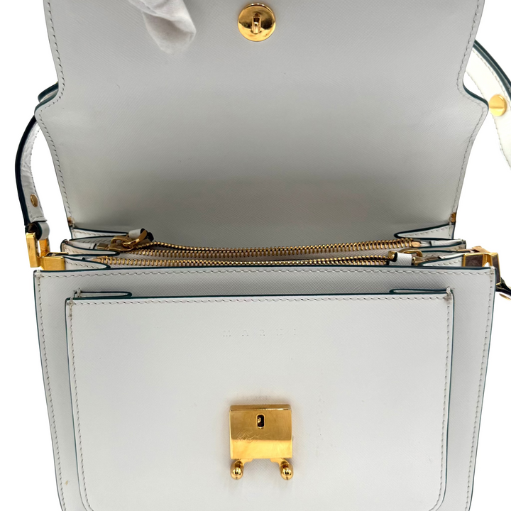 Trunk Medium Saffiano Leather Shoulder Bag