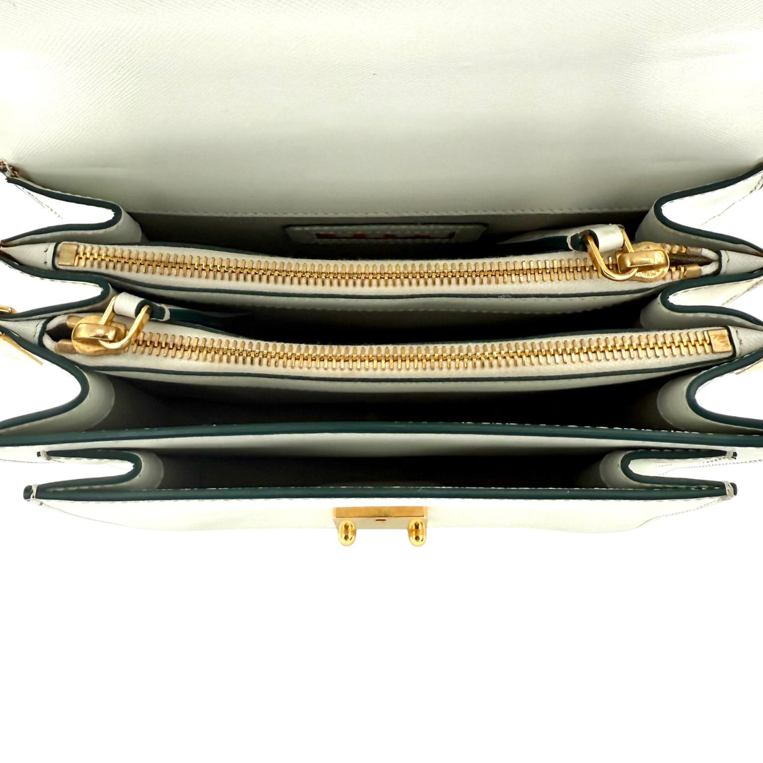 Trunk Medium Saffiano Leather Shoulder Bag