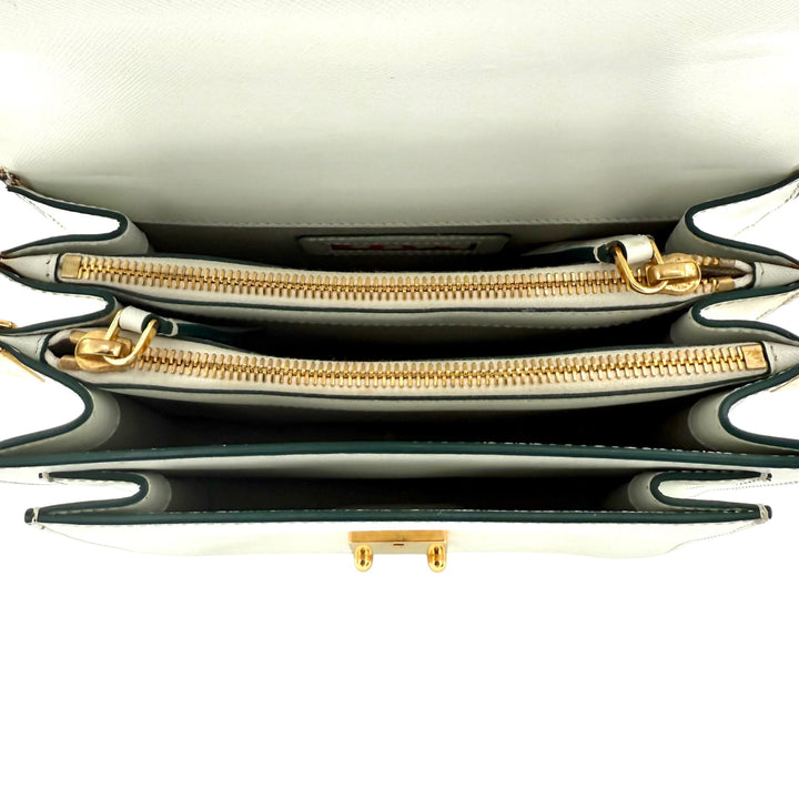 Trunk Medium Saffiano Leather Shoulder Bag