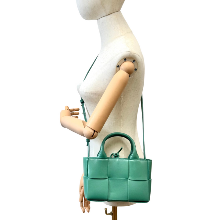 Intrecciato Candy Arco Tote in Mermaid Green