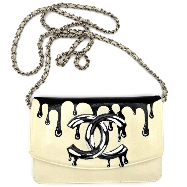 Custom Painted Caviar Wallet on Chain