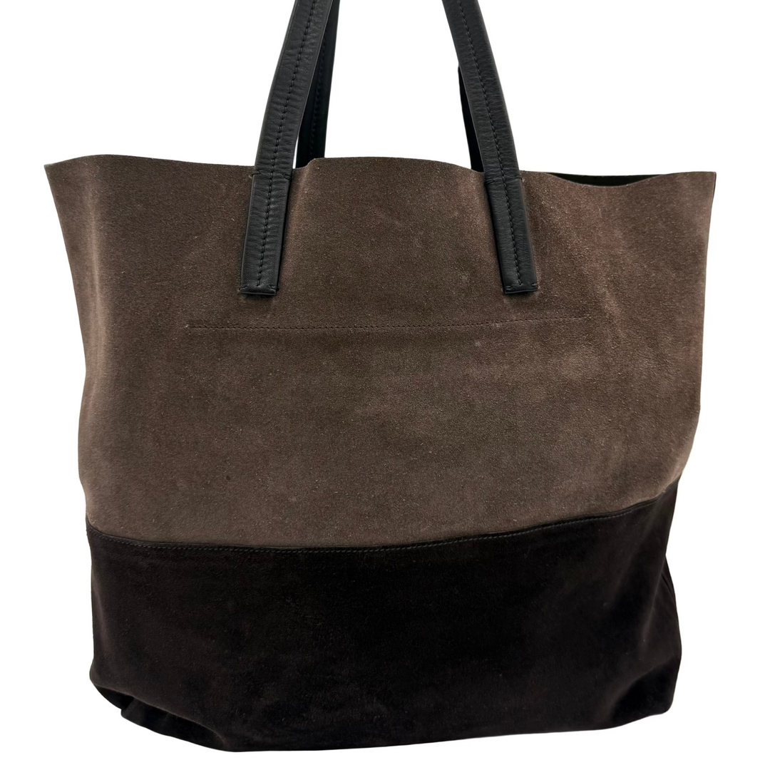 Large Suede Bucket Tote Bag