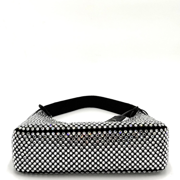 Re-Edition 2000 Mini Crystal Studded Bag