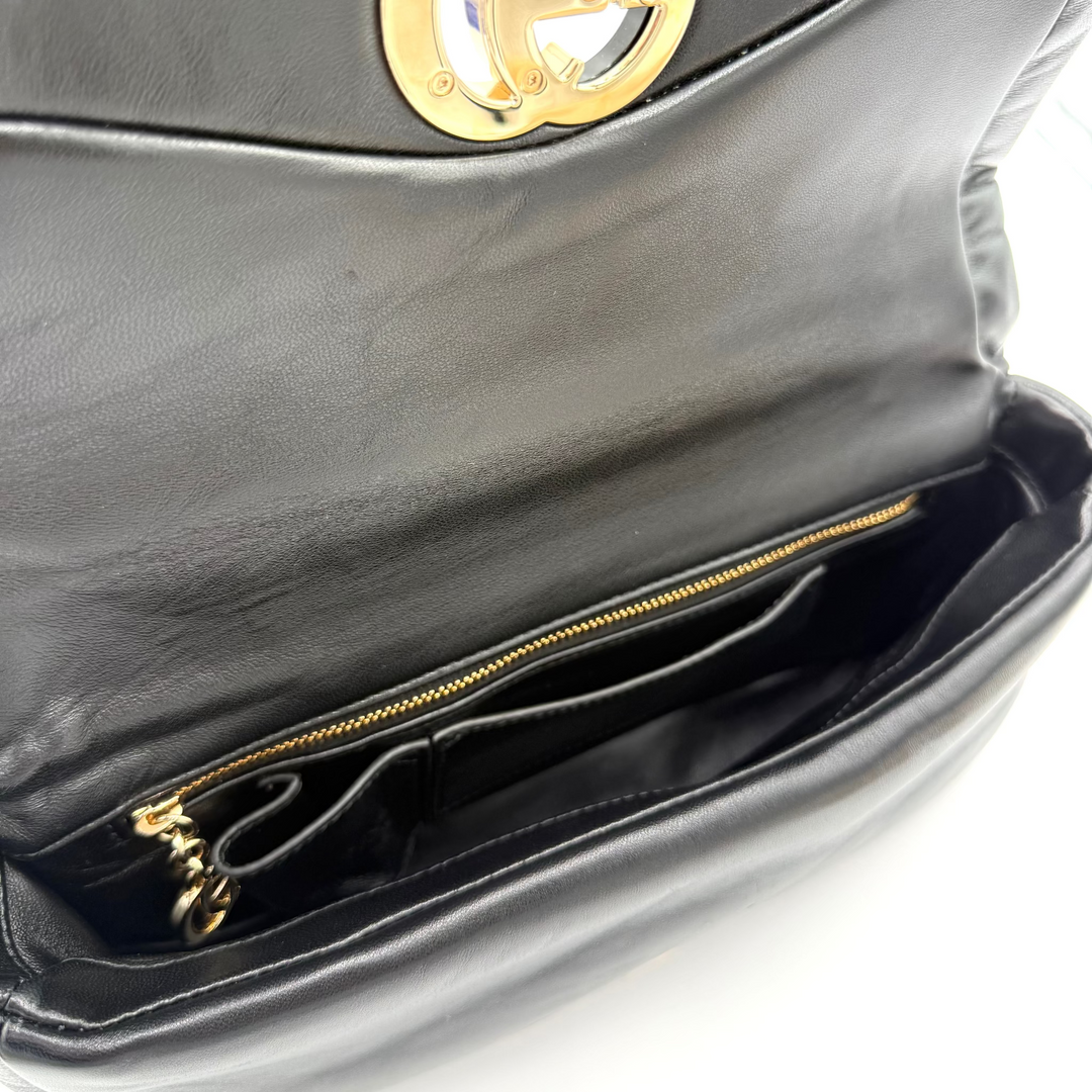 Black GG Milano Top Handle Bag