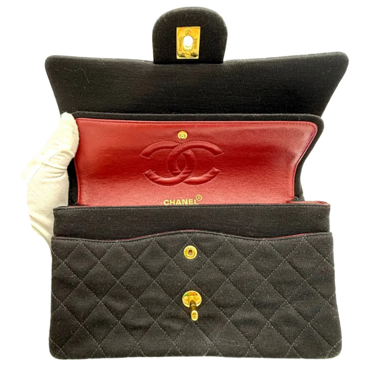 Classic Double Flap Medium Quilted Jersey Bag