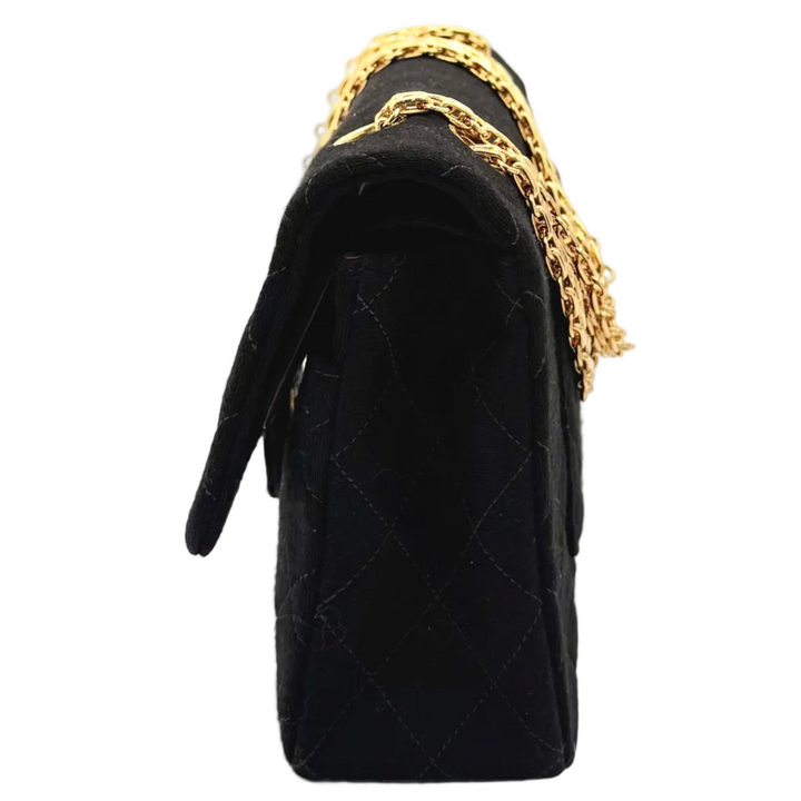 Classic Double Flap Medium Quilted Jersey Bag