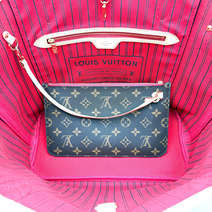 Neverfull MM Monogram Canvas Tote Bag with Pochette
