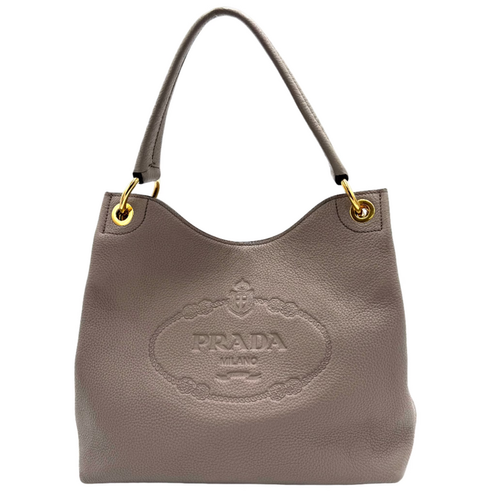 Vitello Phenix Logo Hobo Bag