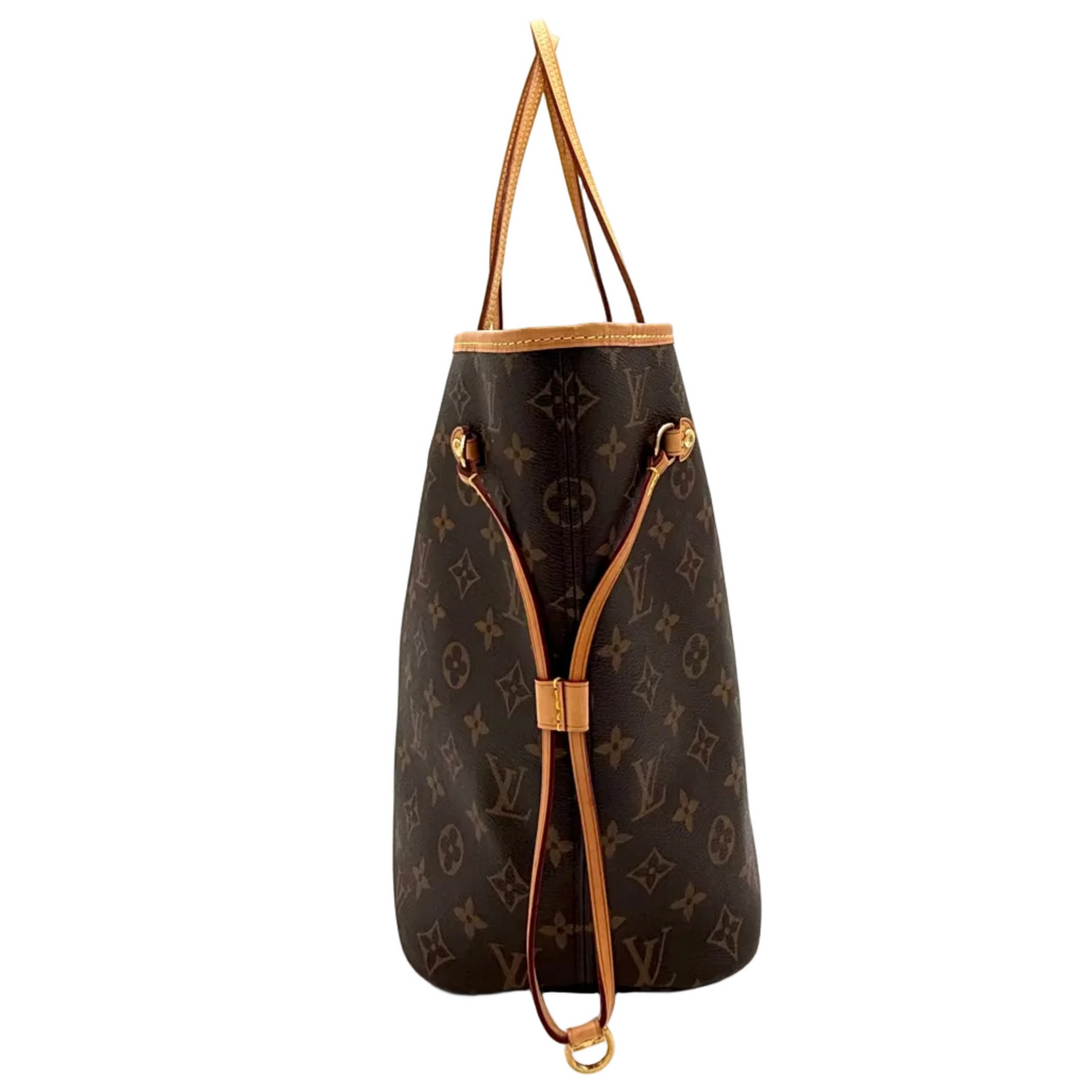 Monogram Neverfull MM Tote Bag with Pouch & Pivoine Interior