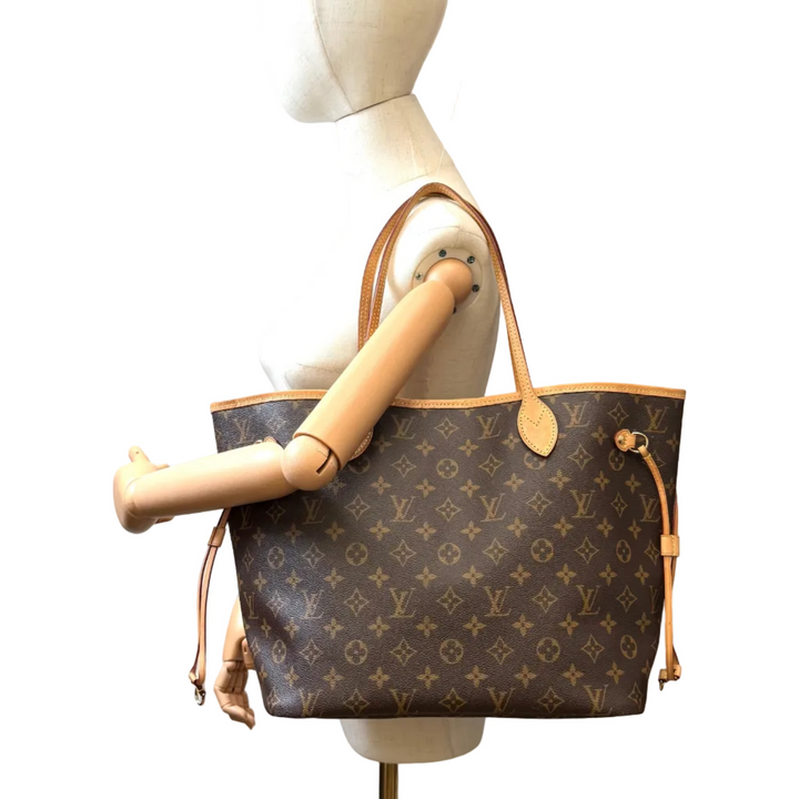 Monogram Neverfull MM Tote Bag with Pouch & Pivoine Interior