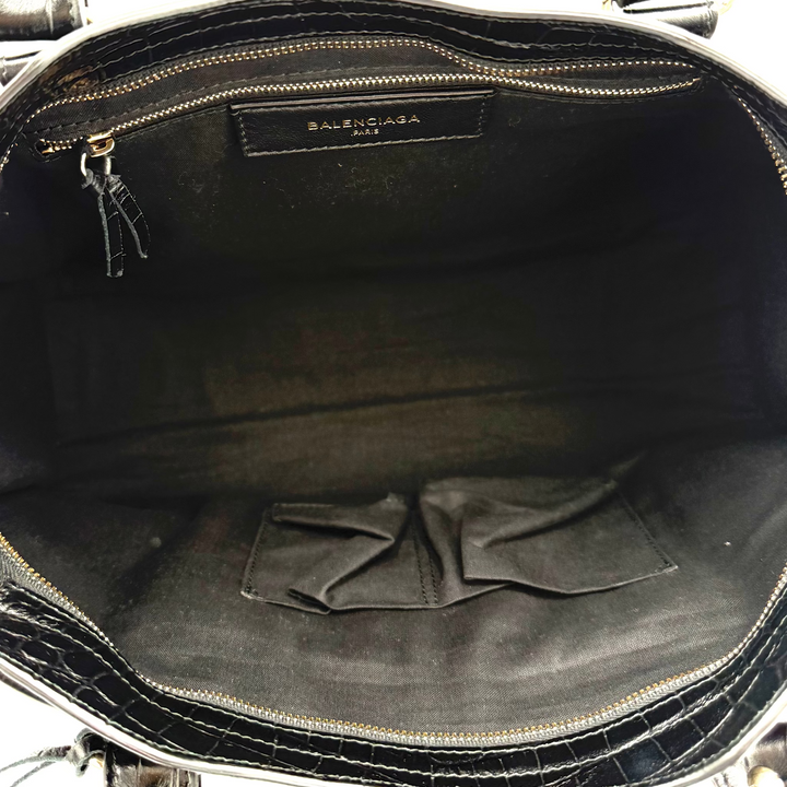 Classic City Croc-Embossed Agneau Leather Bag