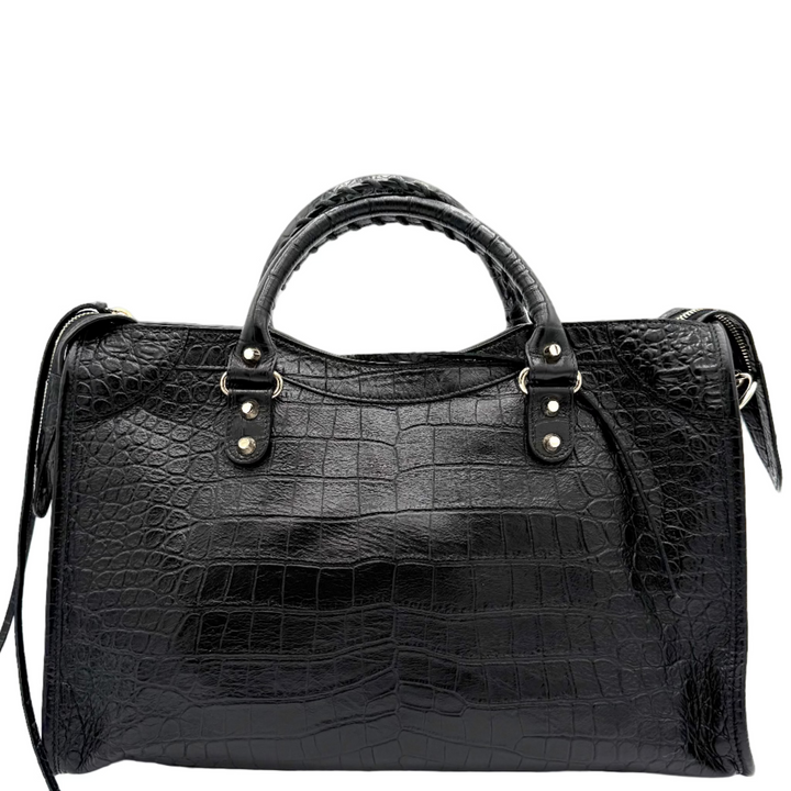 Classic City Croc-Embossed Agneau Leather Bag