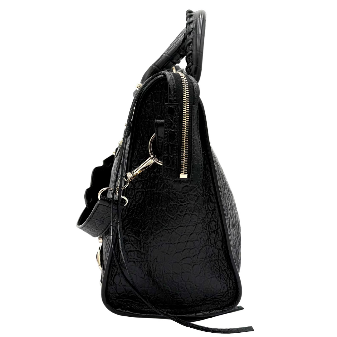 Classic City Croc-Embossed Agneau Leather Bag