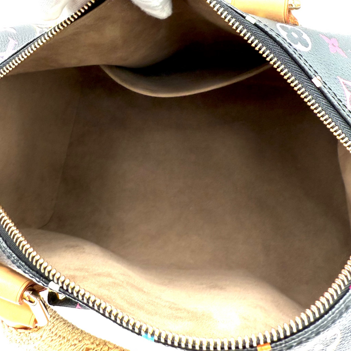 Multicolour Monogram Canvas Speedy 30 in Black