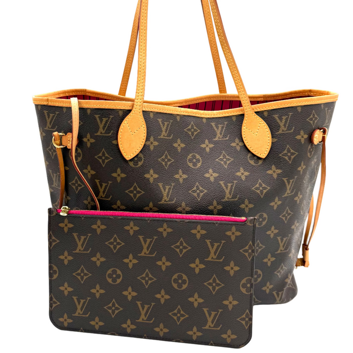 Monogram Canvas Neverfull MM with Pivoine Interior