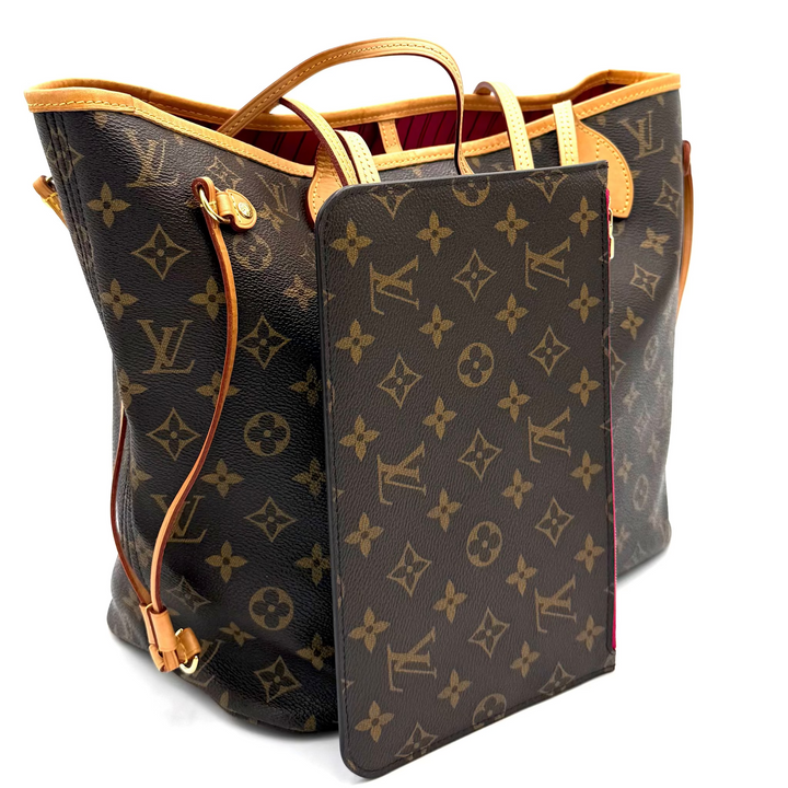 Monogram Canvas Neverfull MM with Pivoine Interior