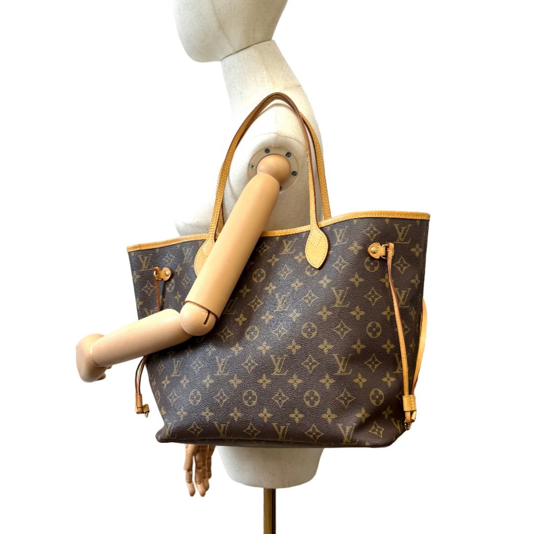 Monogram Canvas Neverfull MM with Pivoine Interior