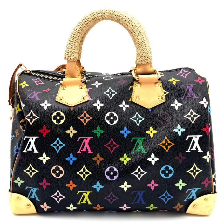 Multicolour Monogram Canvas Speedy 30 in Black