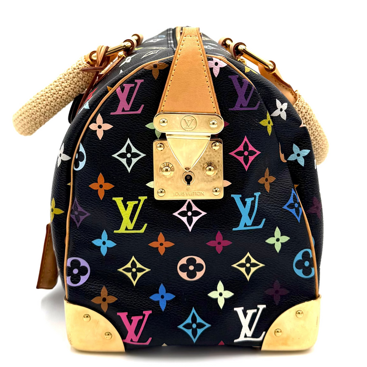 Multicolour Monogram Canvas Speedy 30 in Black