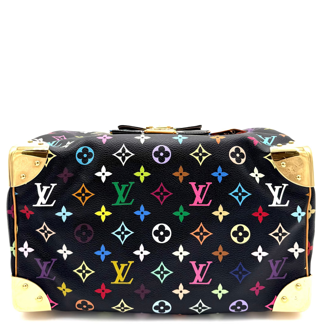 Multicolour Monogram Canvas Speedy 30 in Black