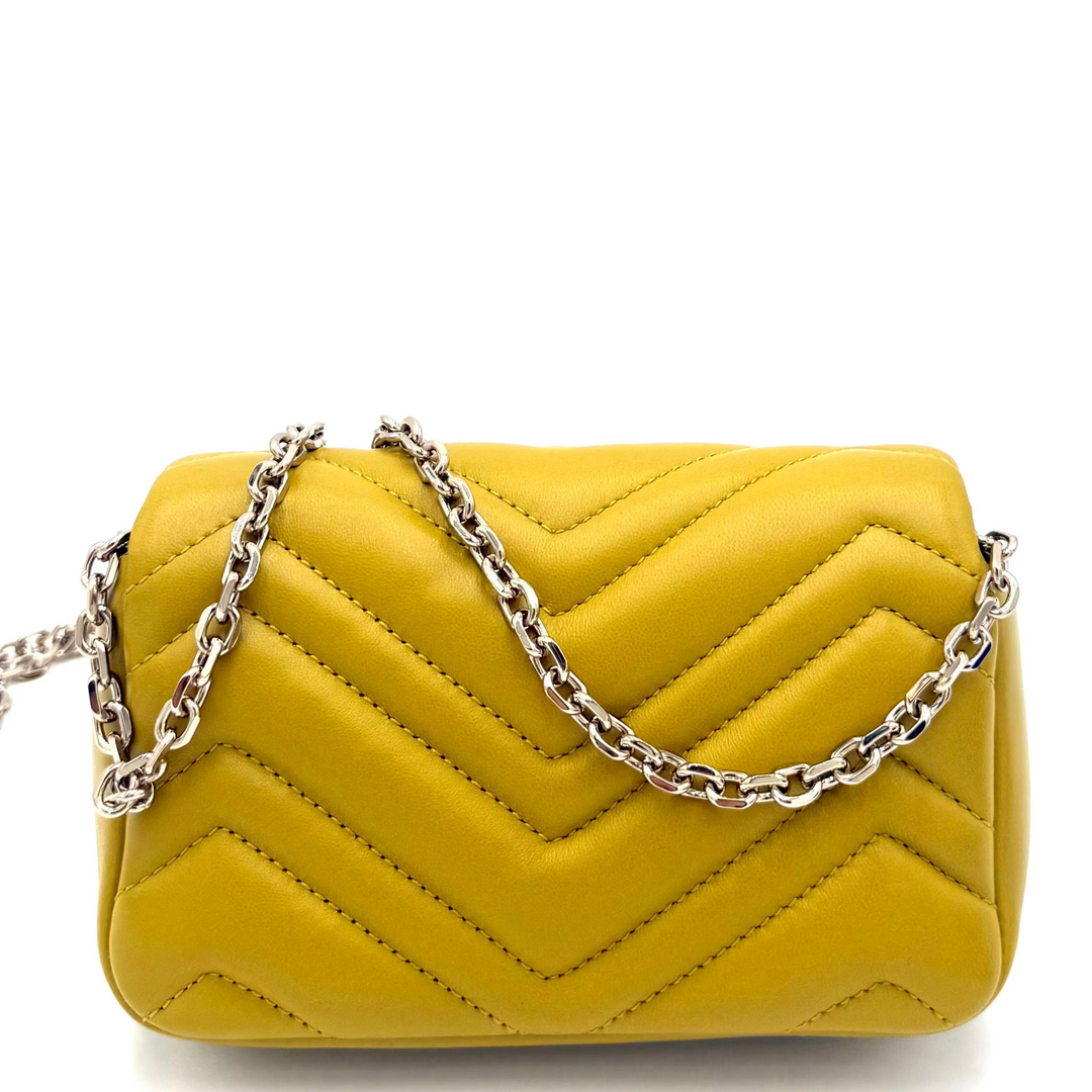 GG Marmont Mustard Leather Mini Bag
