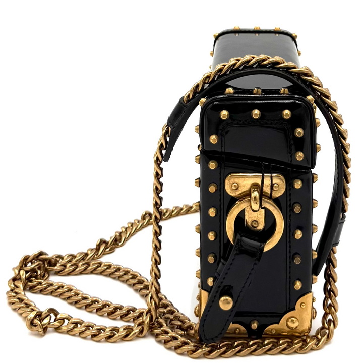 Treasure Trunk Mini Patent Leather Box Bag