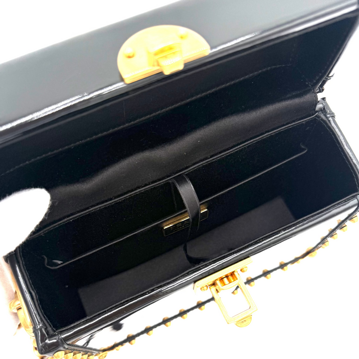 Treasure Trunk Mini Patent Leather Box Bag