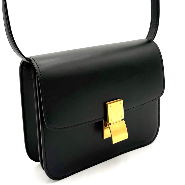 Classic Box Flap Teen Calfskin Leather Bag