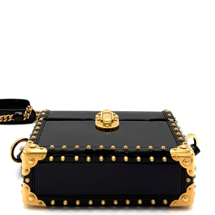 Treasure Trunk Mini Patent Leather Box Bag