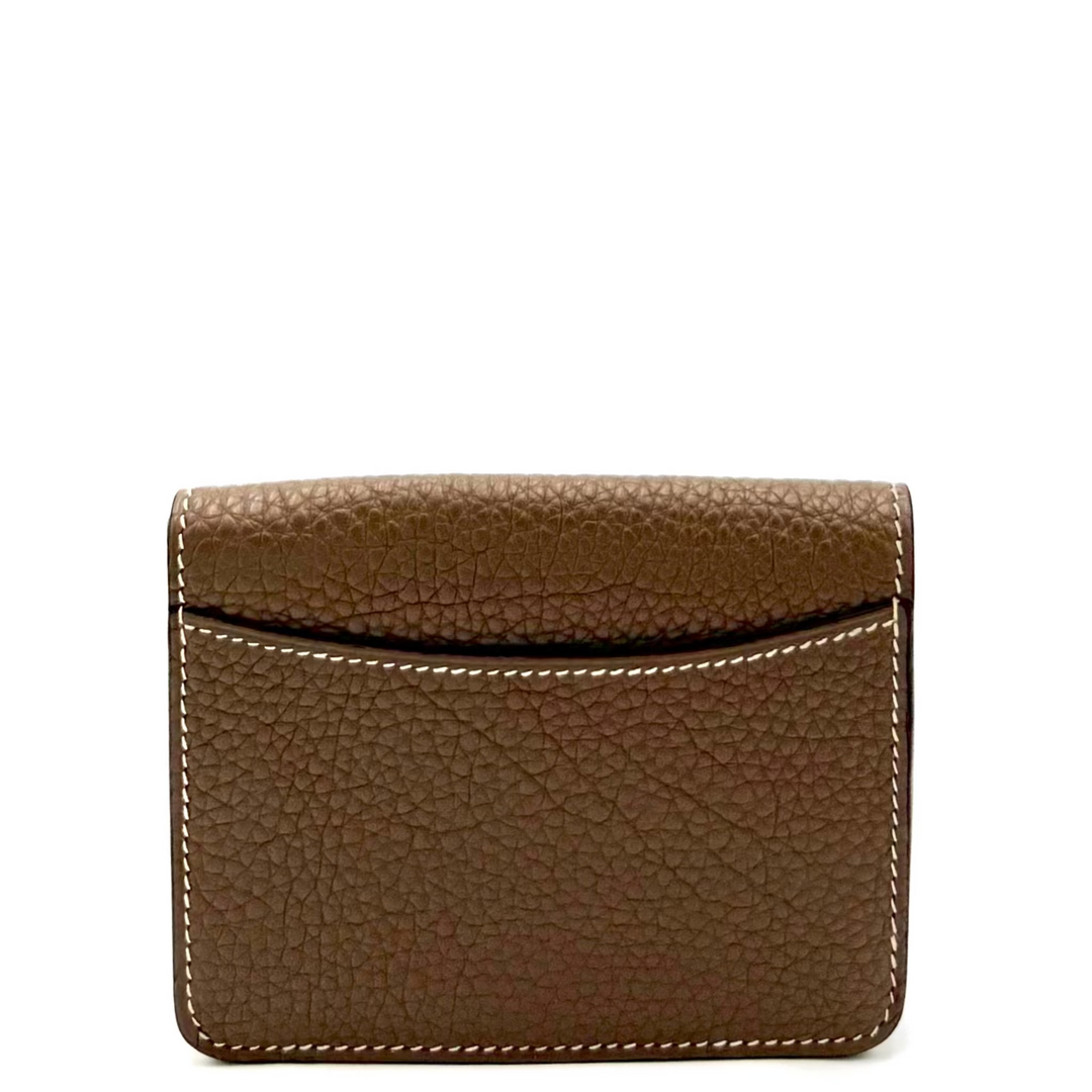Dogon Compact Togo Leather Card Wallet