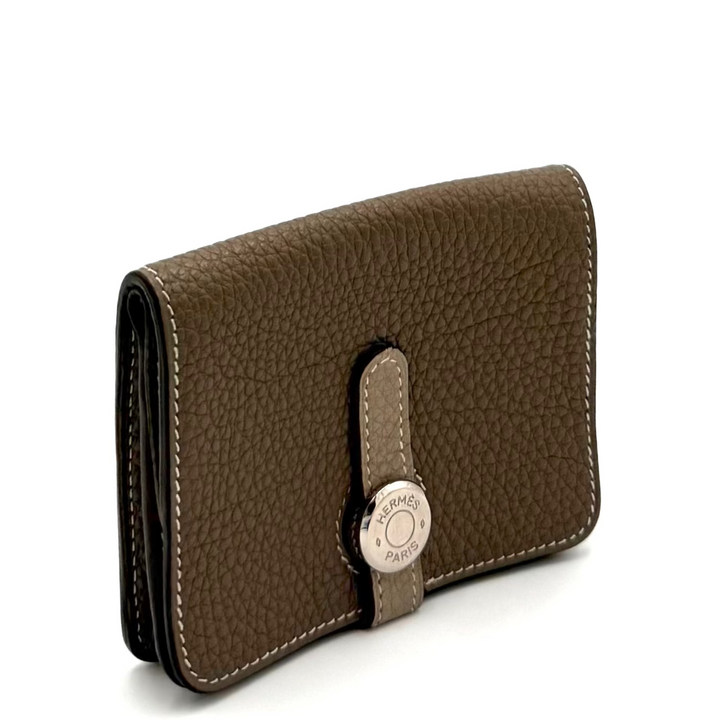 Dogon Compact Togo Leather Card Wallet