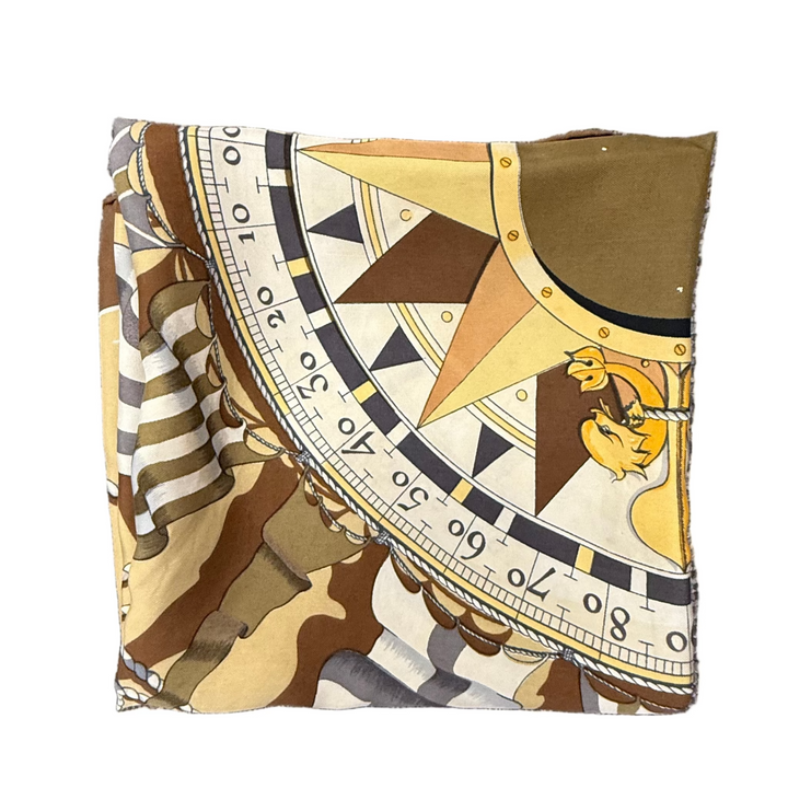 Rose Compas Silk Scarf by Jacques Eudel