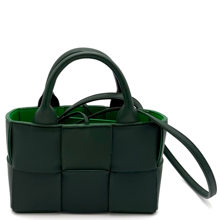 Intrecciato Candy Arco Tote Bag in Mermaid Green and Grass