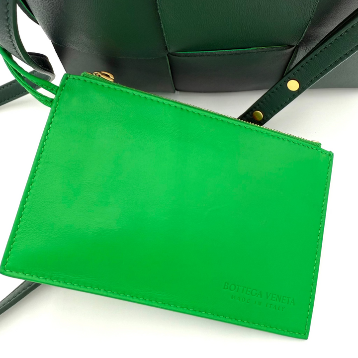 Intrecciato Candy Arco Tote Bag in Mermaid Green and Grass