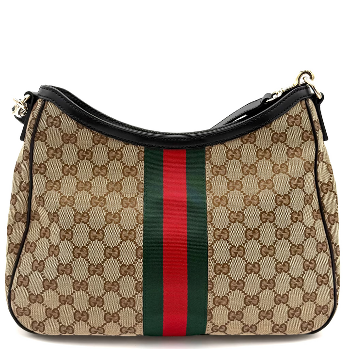 Sherry Line GG Canvas Web Hobo Shoulder Bag