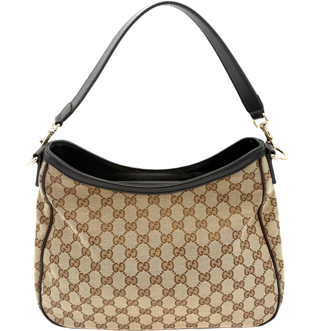 Sherry Line GG Canvas Web Hobo Shoulder Bag