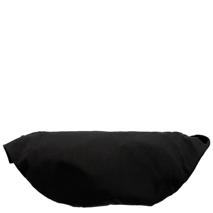 Web Nylon and Leather Large Waist Bag