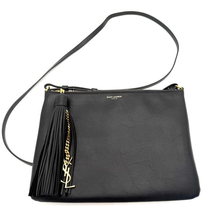 Teen Monogram Leather Crossbody Bag