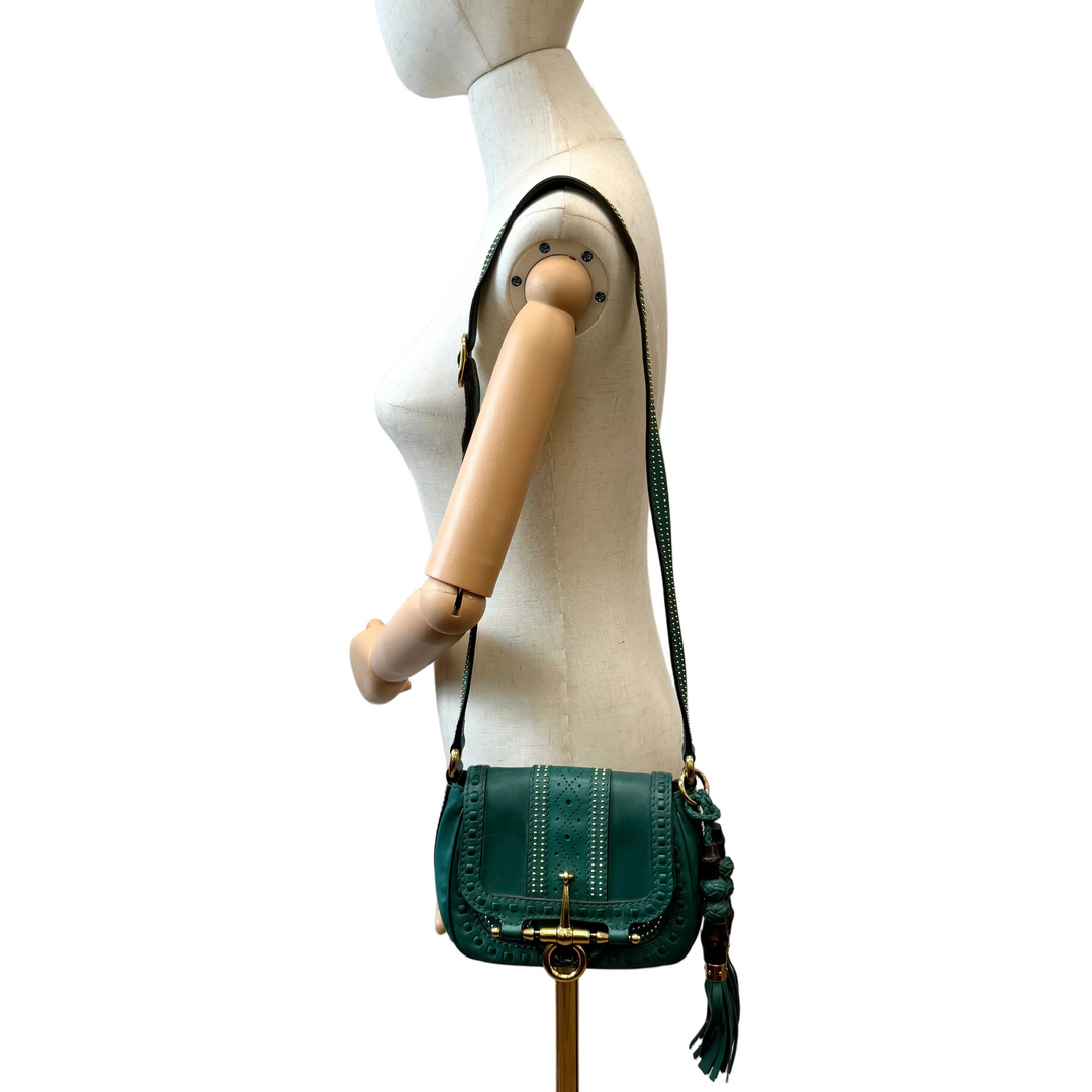 Green Snaffle Bit Crossbody Bag