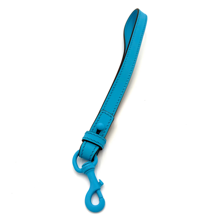 Turquoise Calfskin Rubber Effect Crossbody Bag